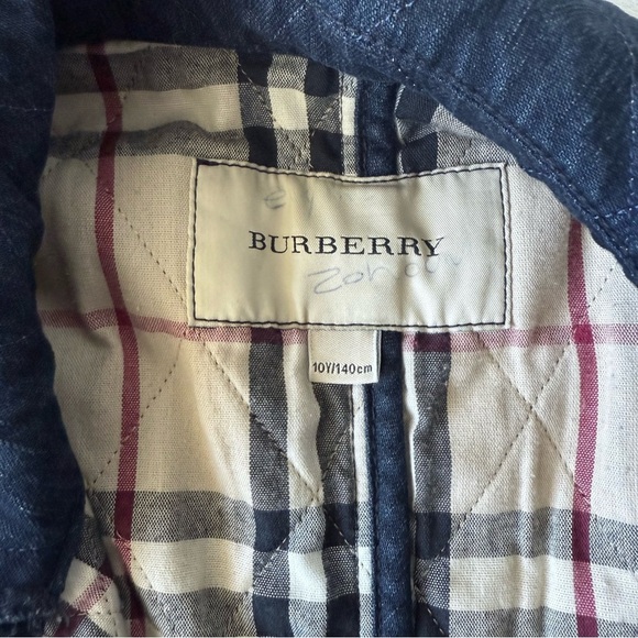 Burberry Baby kid vest jacket denim jean 10T Burberry blue - Picture 3 of 6